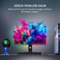 GAMEPOWER 27" Royal T20 RGB 180HZ 0.5MS 2K Flat IPS Pivot 2xUSB HDR400 Gaming Monitör (Sıfır Ölü Piksel Garantili)